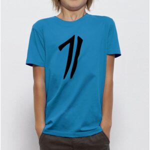 T-shirt enfant unisexe bleu-La maison Bambara 100% coton bio