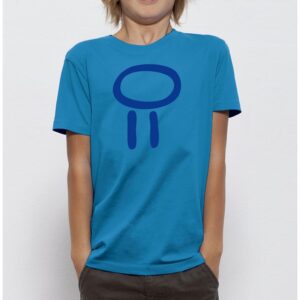 T-shirt enfant unisexe bleu-Le monde Bmabara 100% coton bio