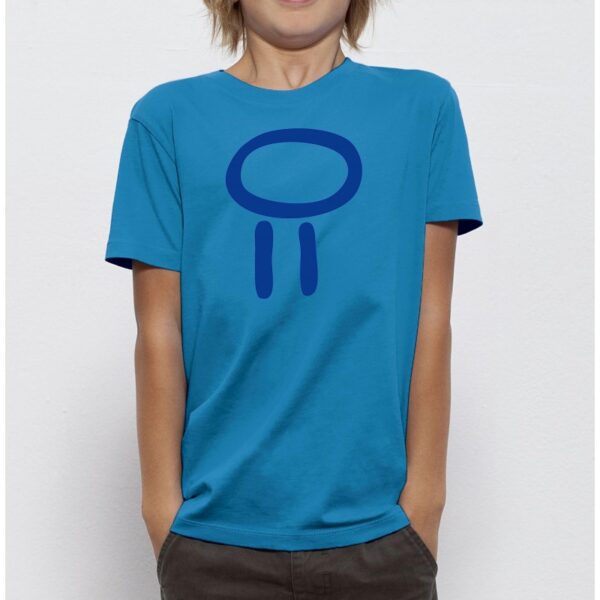 T-shirt enfant unisexe bleu-Le monde Bmabara 100% coton bio