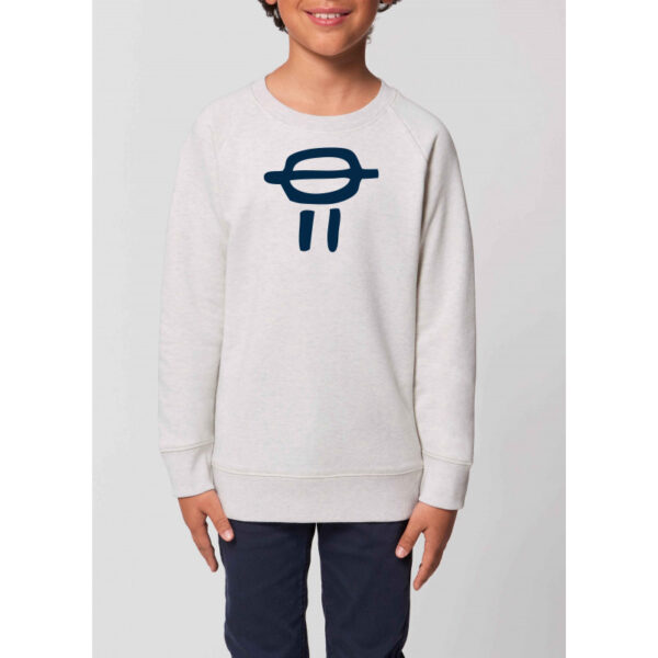Sweat enfant unisexe écru-La terre Bambara 100% coton Bio