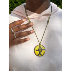 Collier en terre cuite-La lumière Fait main