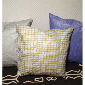 Coussin déhoussable en coton 40X40 1 face motif 1 face unie