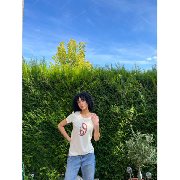 T-shirt Femme écru-La Femme Dogon 100% coton Bio