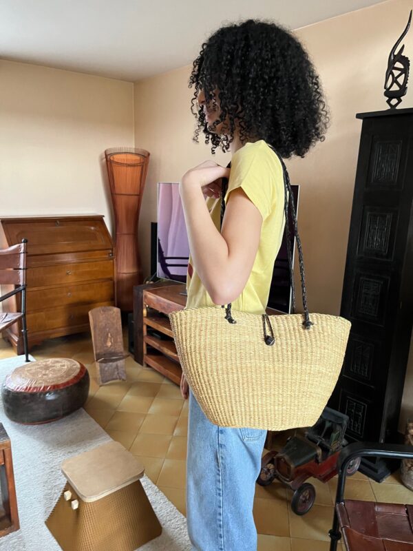 Eventail  Kinté 29 en tissu coton fait main – Image 2