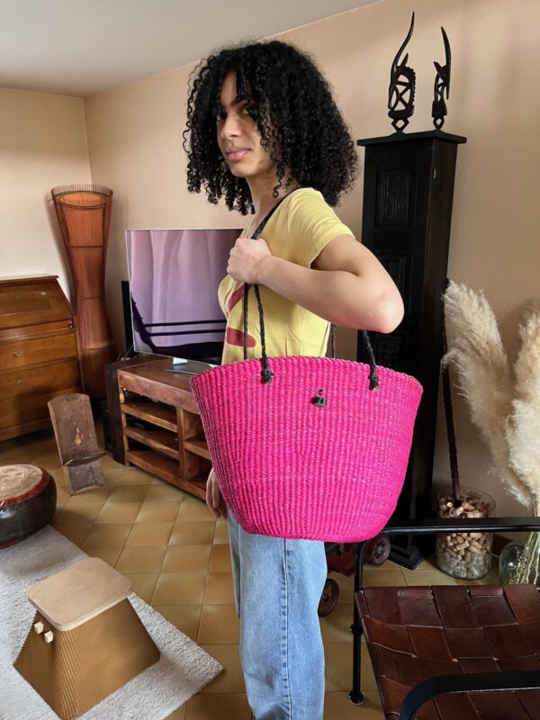 Eventail  Kinté 32 en tissu coton fait main – Image 2