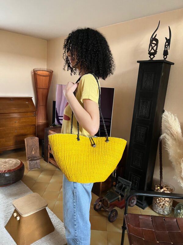 Eventail  Kinté 33 en tissu coton fait main – Image 2