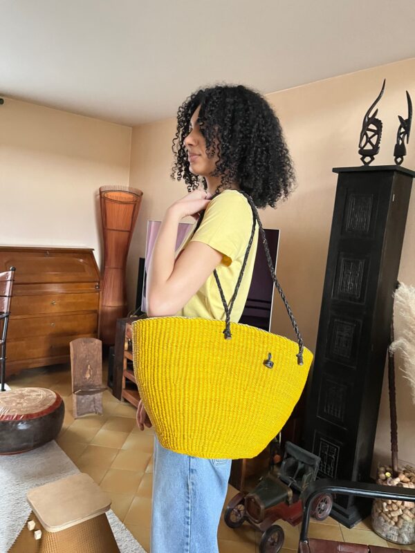 Eventail  Kinté 34 en tissu coton fait main – Image 2