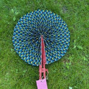 Eventail  Kinté 11 en tissu coton fait main