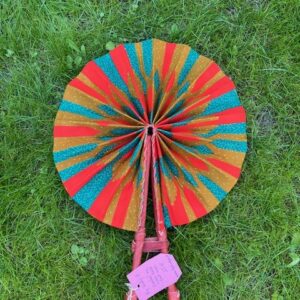 Eventail  Kinté 2 en tissu coton fait main