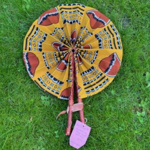 Eventail  Kinté 21 en tissu coton fait main