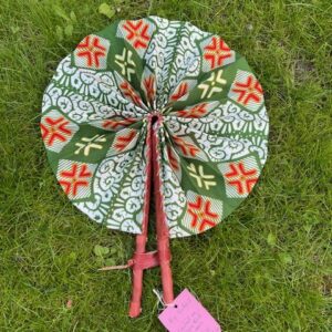 Eventail  Kinté 23 en tissu coton fait main