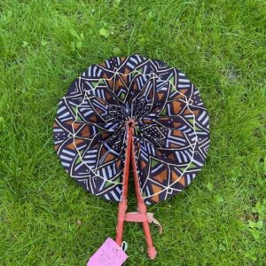 Eventail  Kinté 30 en tissu coton fait main