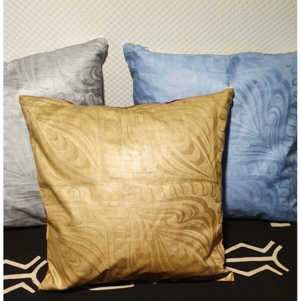 Coussin  déhoussable en coton 40X40 1 face motif 1 face unie – Image 3