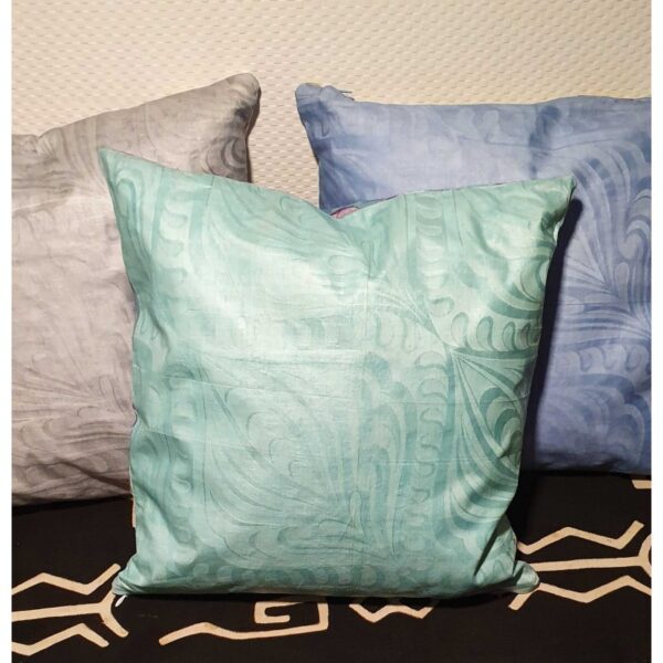 Coussin  déhoussable en coton 40X40 1 face motif 1 face unie – Image 3