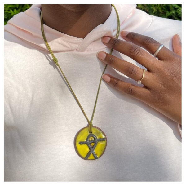 Collier en terre cuite-La lumière Fait main – Image 4
